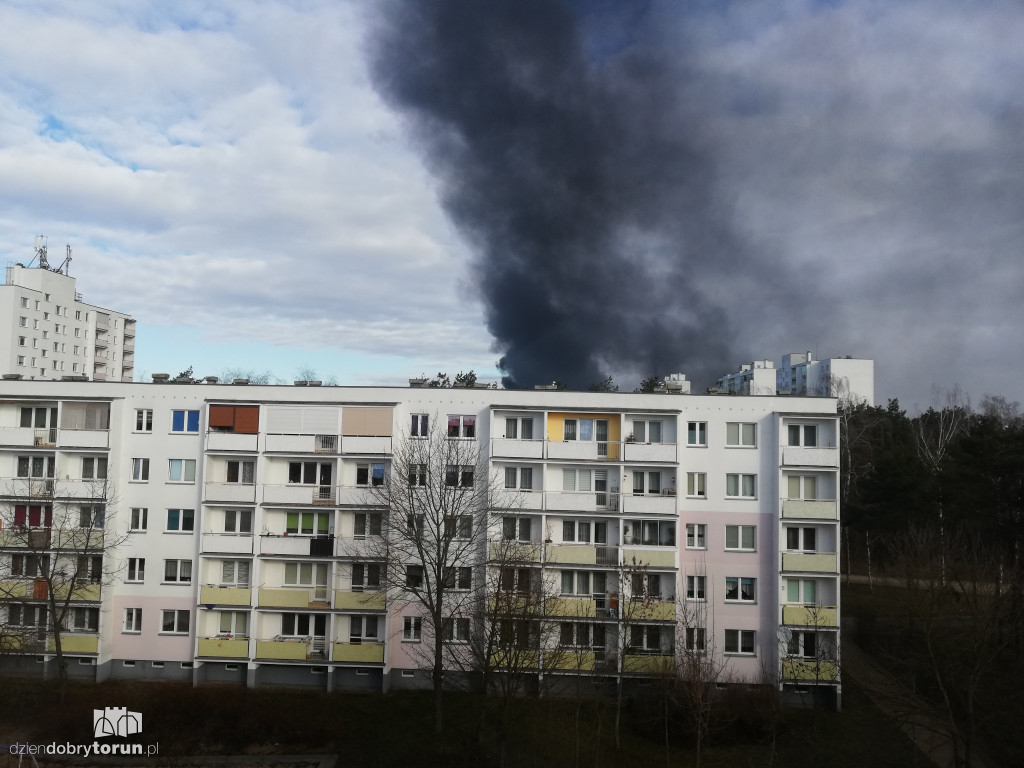 Toruń: pożar przy ul. Na Uboczu
