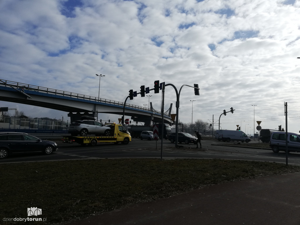 Toruń: kolizja przy nowym moście