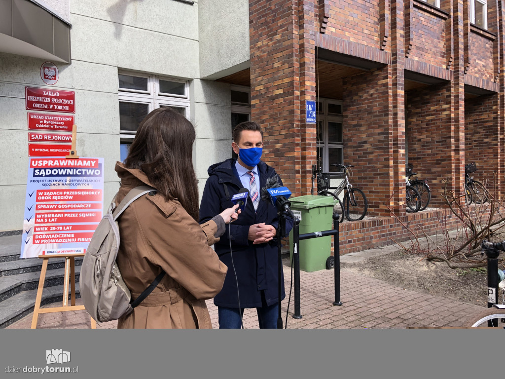 Konferencja prasowa posła Arkadiusza Myrchy