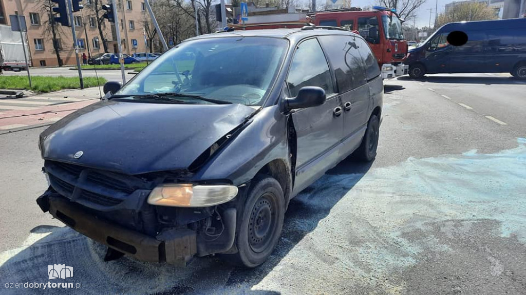 Kolizja przy Grudziądzkiej w Toruniu