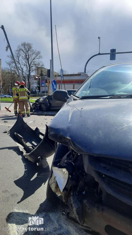 Kolizja przy Grudziądzkiej w Toruniu
