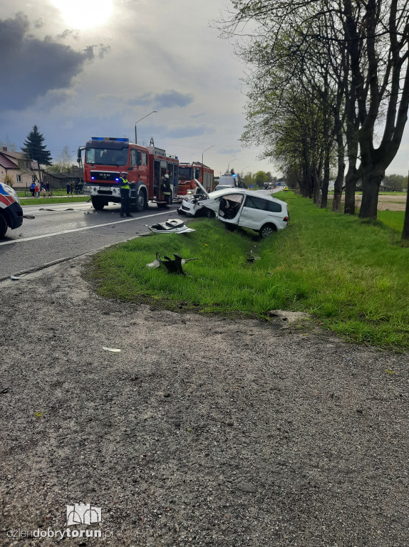 Zderzenie trzech pojazdów pod Toruniem
