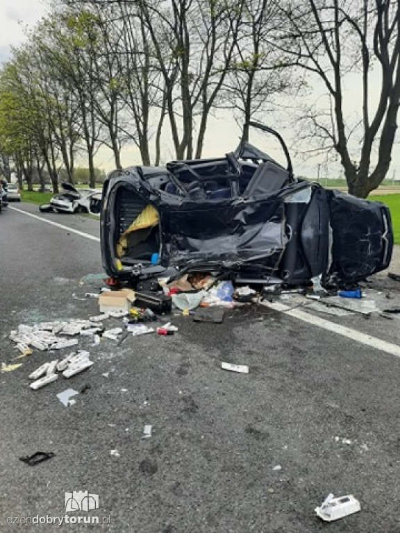 Zderzenie trzech pojazdów pod Toruniem