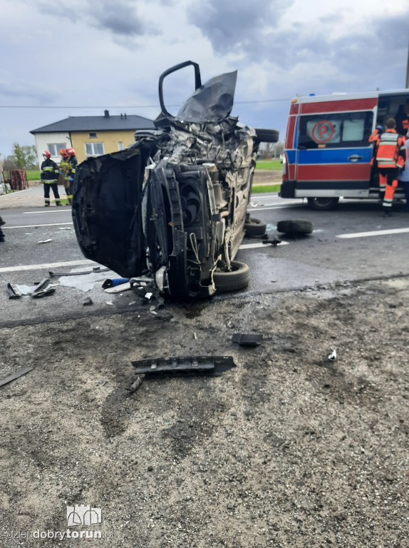 Zderzenie trzech pojazdów pod Toruniem