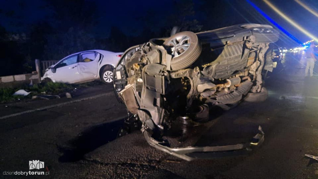 Wypadek na DK 91 w Łysomicach