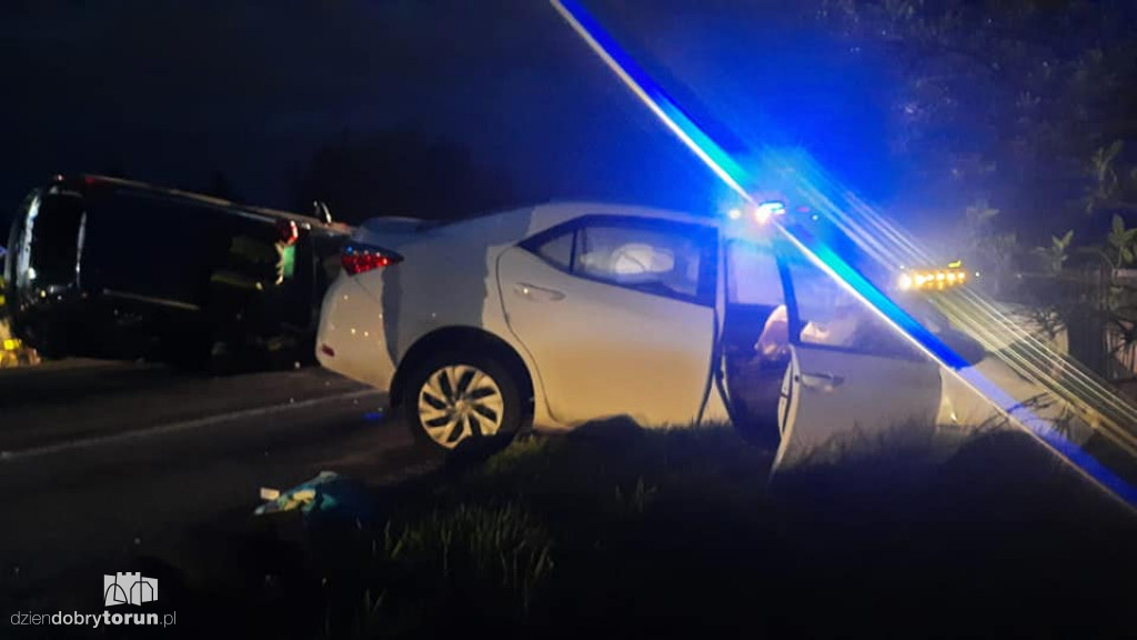 Wypadek na DK 91 w Łysomicach