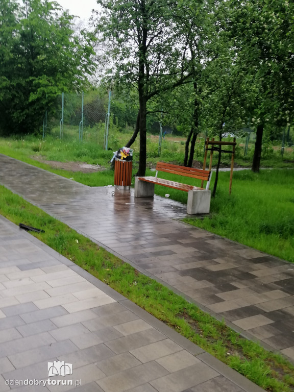 Toruń: zaśmiecone tereny przy nowym basenie