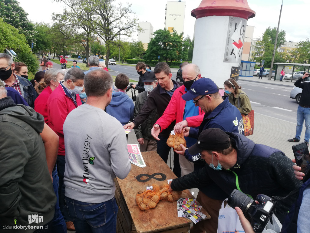 Protest rolników z Agrounii w Toruniu