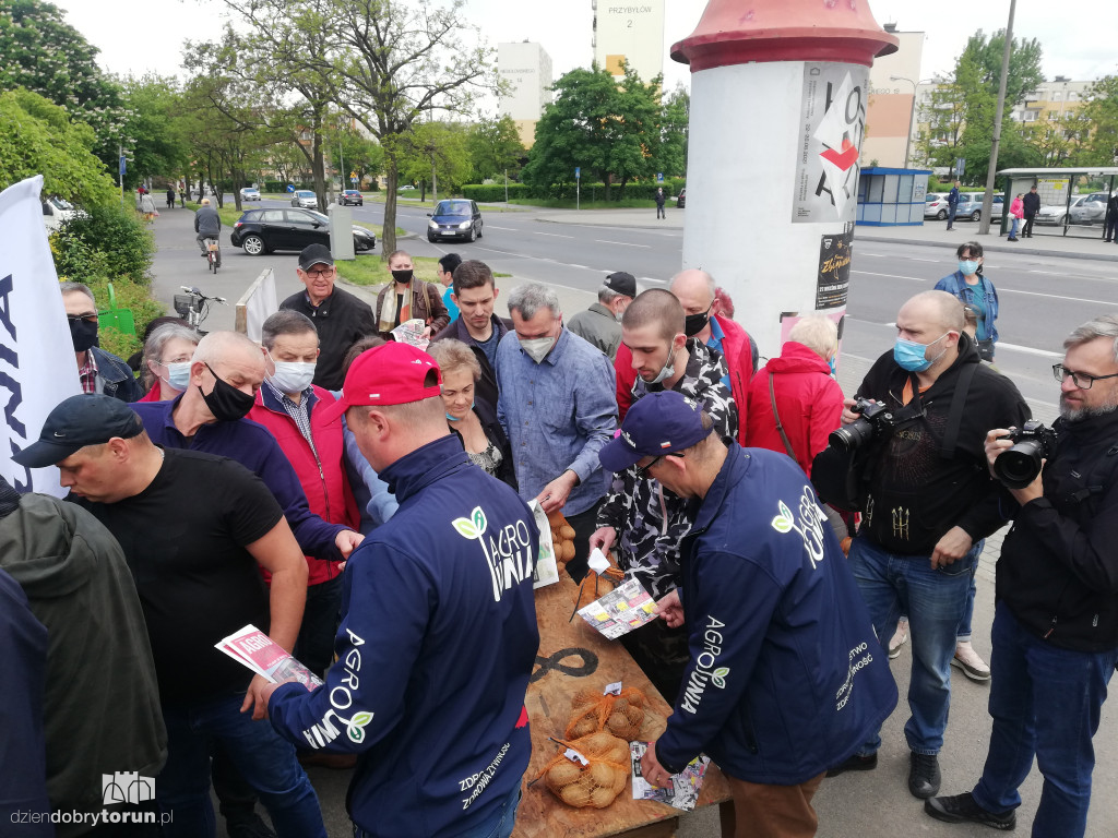 Protest rolników z Agrounii w Toruniu