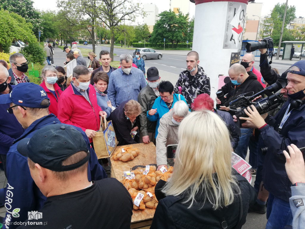 Protest rolników z Agrounii w Toruniu