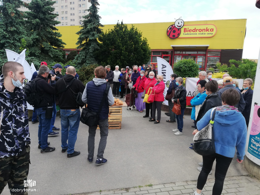 Protest rolników z Agrounii w Toruniu