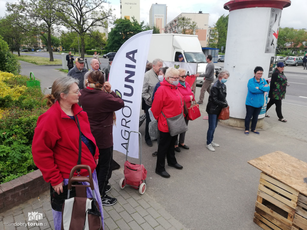 Protest rolników z Agrounii w Toruniu