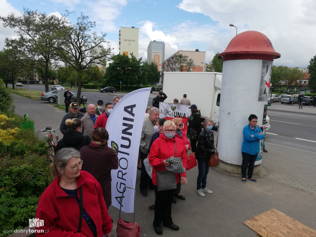 Protest rolników z Agrounii w Toruniu