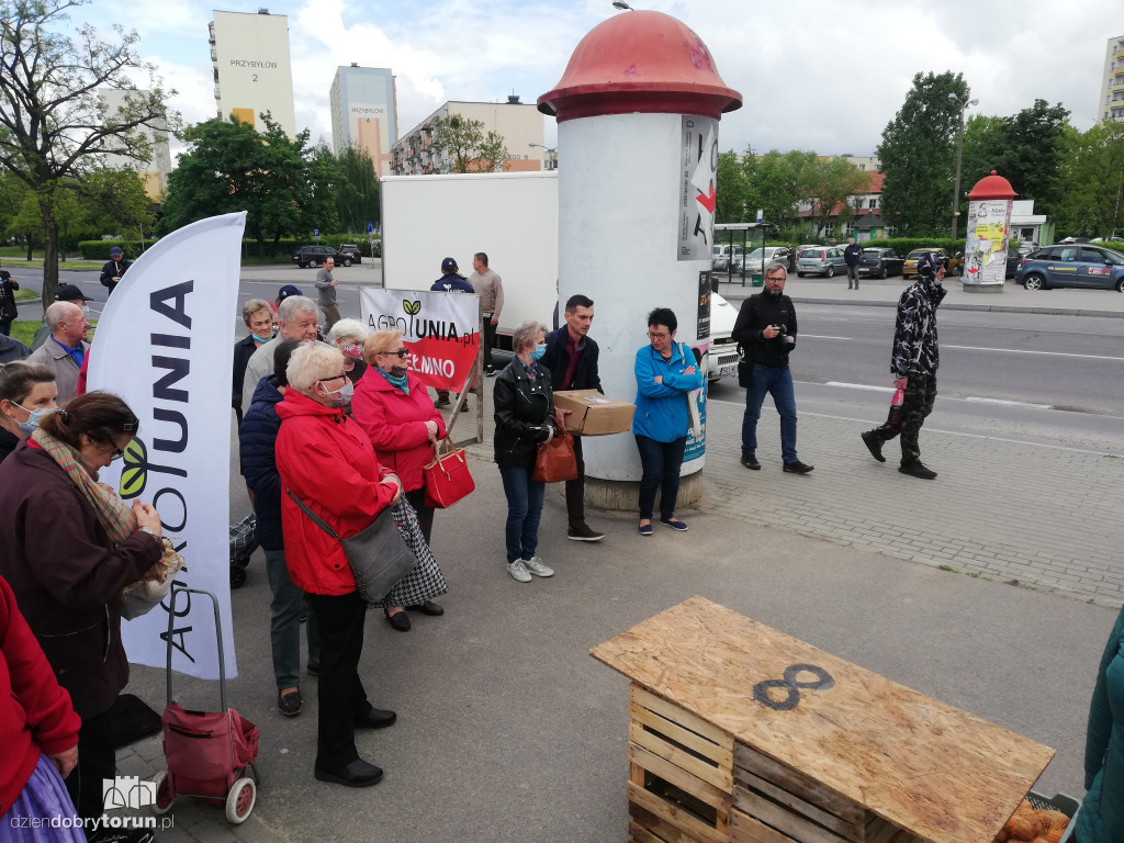 Protest rolników z Agrounii w Toruniu