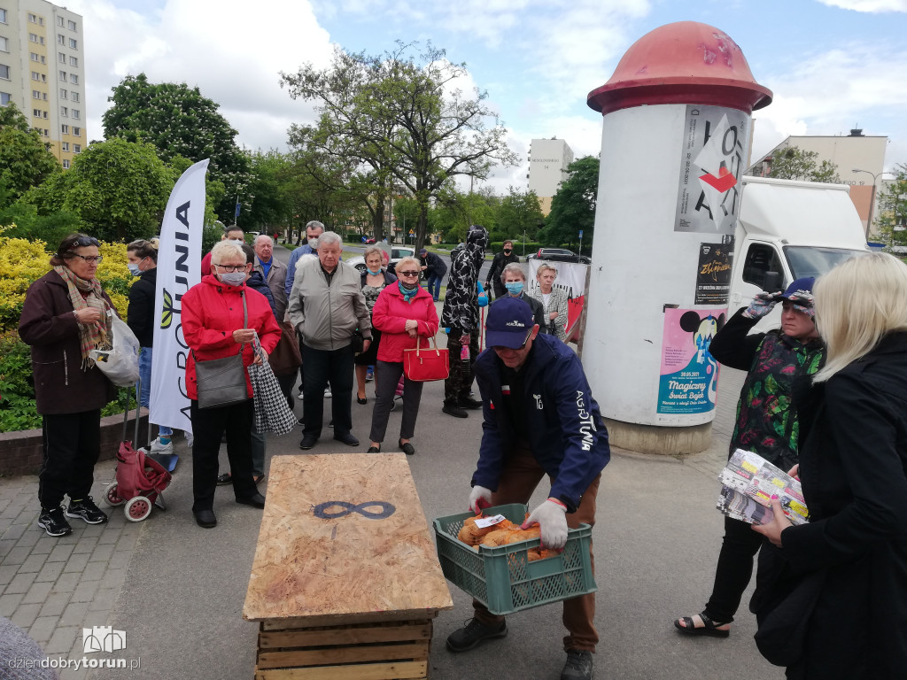 Protest rolników z Agrounii w Toruniu