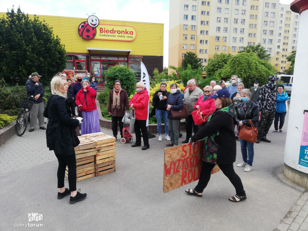 Protest rolników z Agrounii w Toruniu