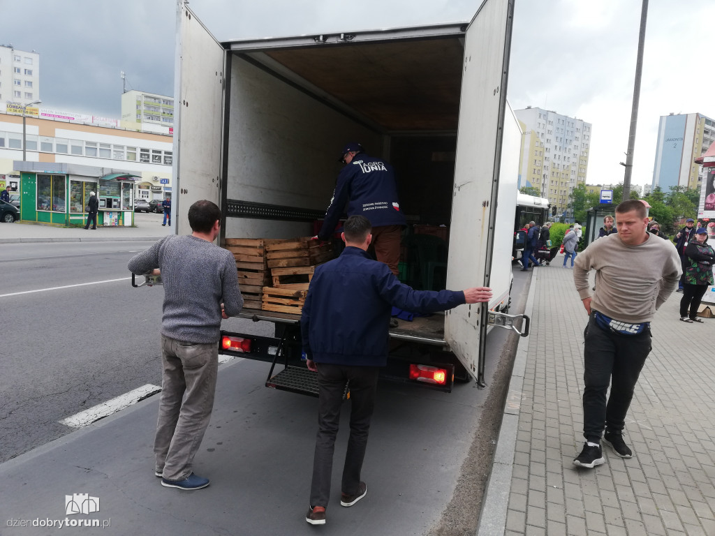 Protest rolników z Agrounii w Toruniu