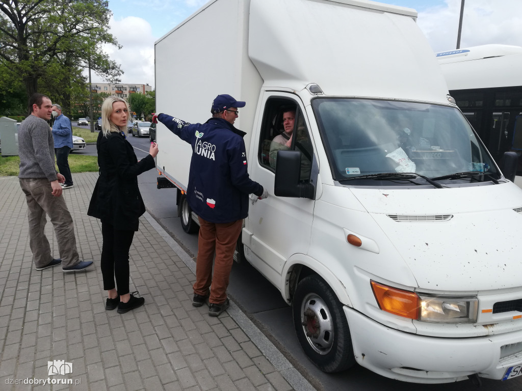 Protest rolników z Agrounii w Toruniu