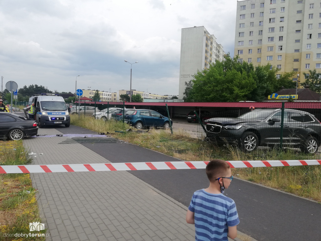 Toruń: wypadek na osiedlu Na Skarpie