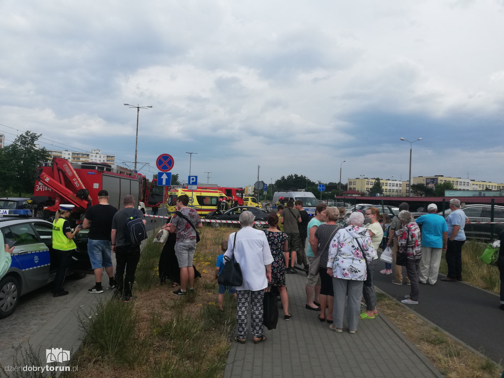 Toruń: wypadek na osiedlu Na Skarpie