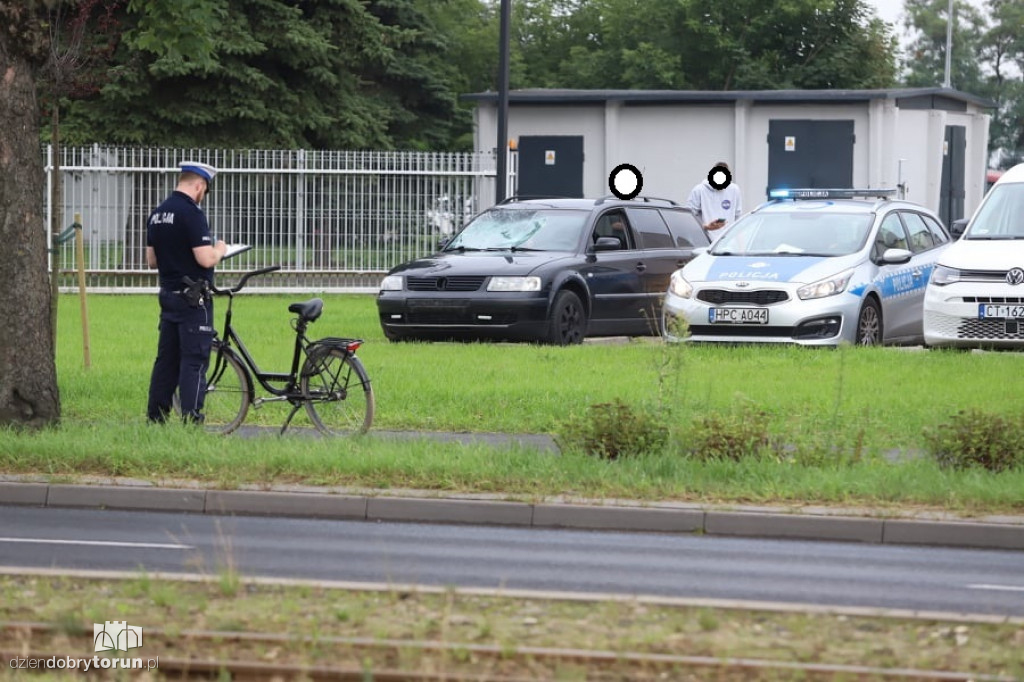 Toruń: potrącenie rowerzysty przy Szosie Lubickiej