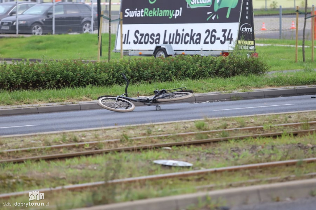 Toruń: potrącenie rowerzysty przy Szosie Lubickiej