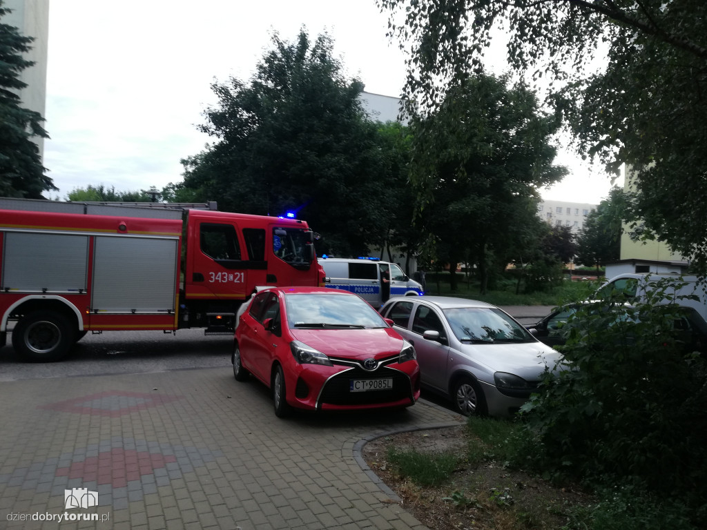 Toruń: interwencja policji i straży przy Teligi 4