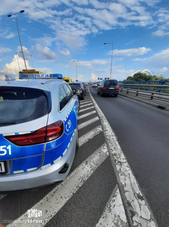 Toruń: karambol na nowym moście
