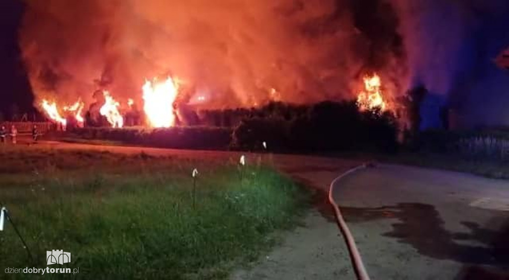 Pożar pustostanu w Silnie pod Toruniem