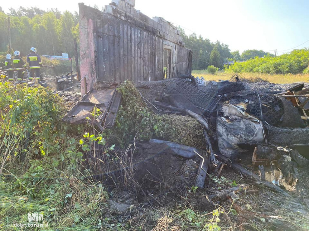 Pożar pustostanu w Silnie pod Toruniem