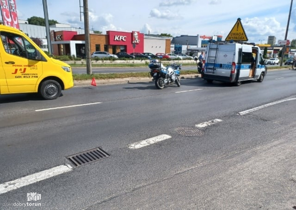 Toruń: zderzenie pojazdów przy Grudziądzkiej