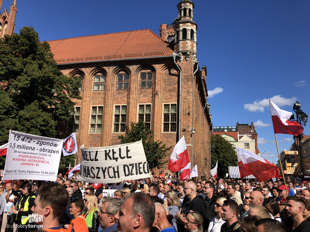 Marsz antyszczepionkowców i Konfederacji w Toruniu