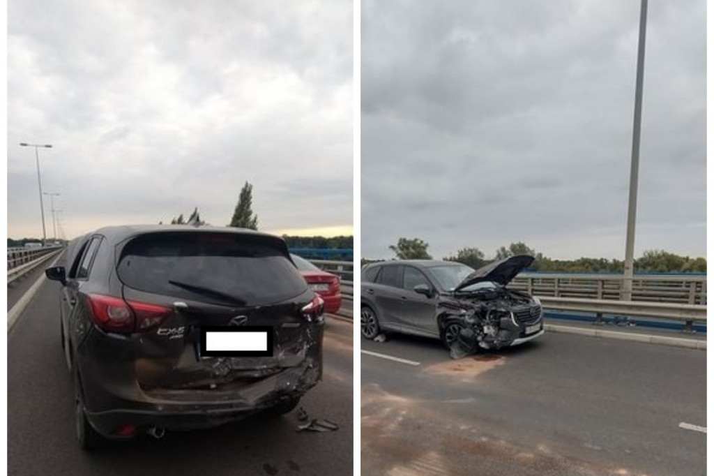 Kolizja na moście i ogromne korki w Toruniu!