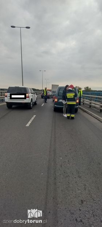 Kolizja na moście i ogromne korki w Toruniu!