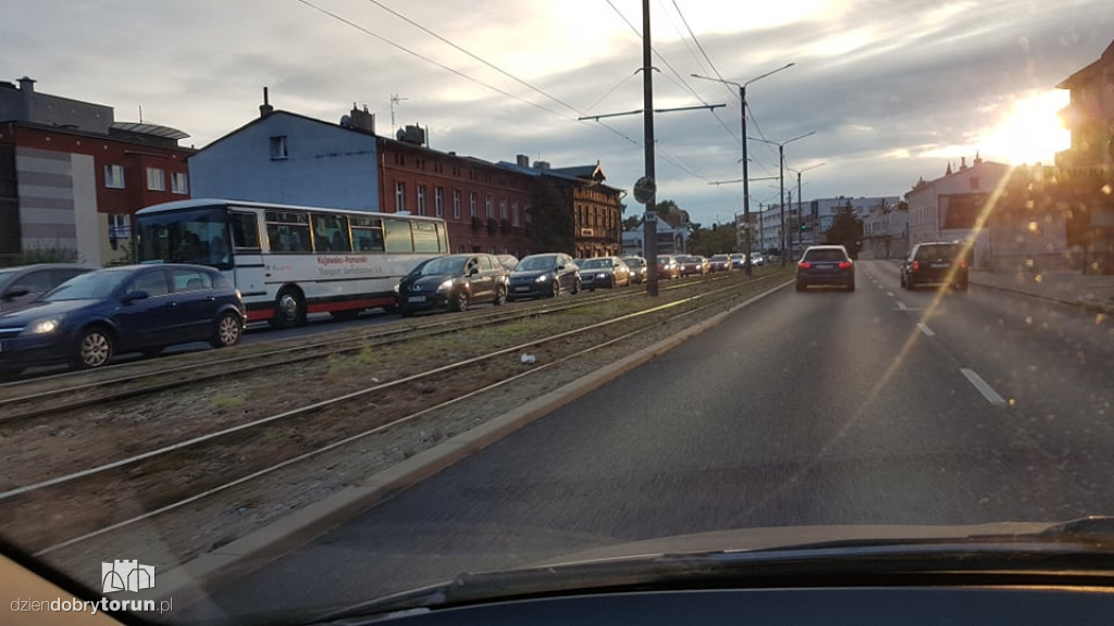 Kolizja na moście i ogromne korki w Toruniu!