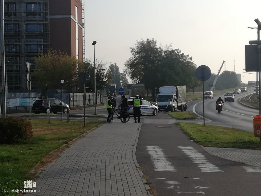 Toruń: potrącenie rowerzysty