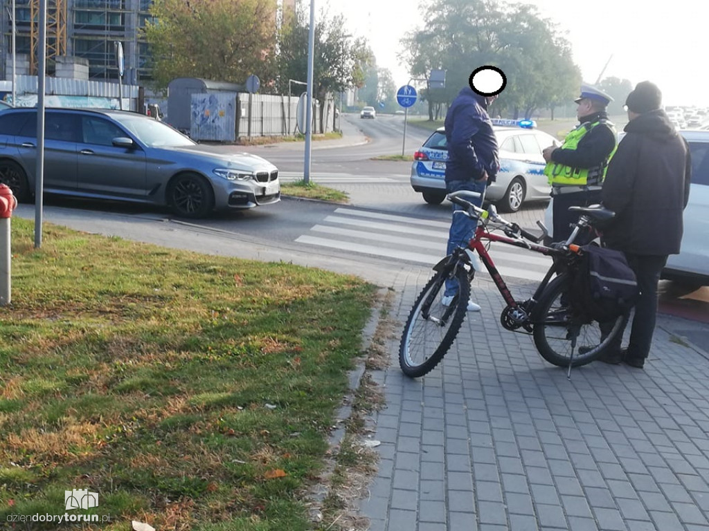Toruń: potrącenie rowerzysty