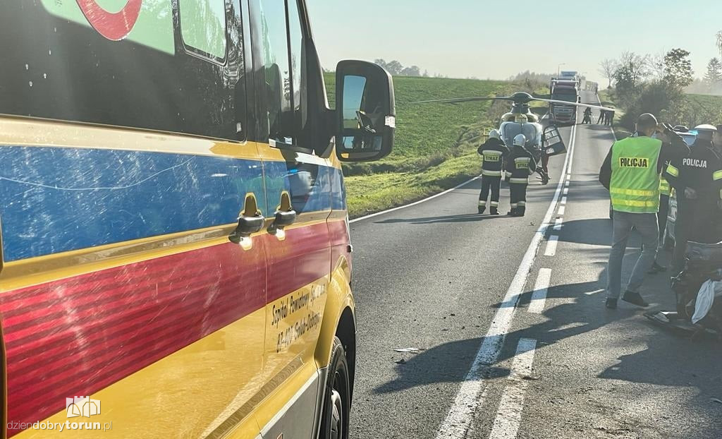 Wypadek na DK15 niedaleko Torunia