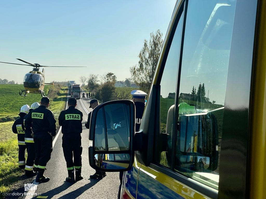 Wypadek na DK15 niedaleko Torunia