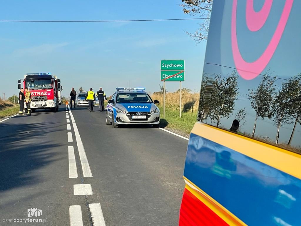 Wypadek na DK15 niedaleko Torunia