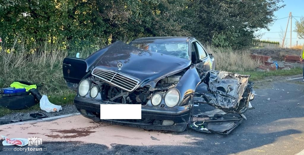 Wypadek na DK15 niedaleko Torunia