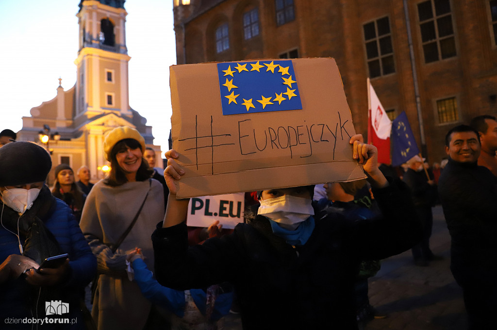 Pikieta: ,,MY zostajemy w UE, rząd wychodzi!''