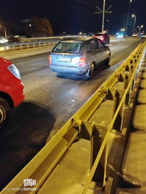 Kolizja na wiadukcie przy ulicy Kościuszki