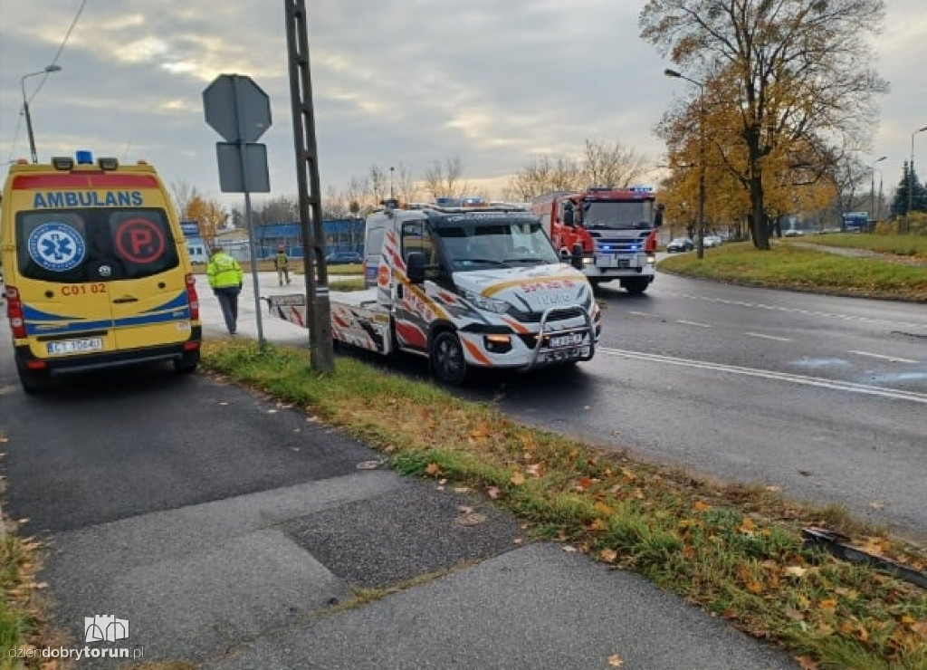 Toruń: kolizja przy Mlecznej/Chrobrego