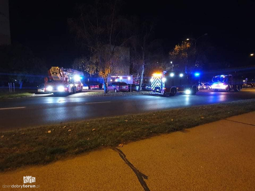 Toruń: pożar na Rubinkowie