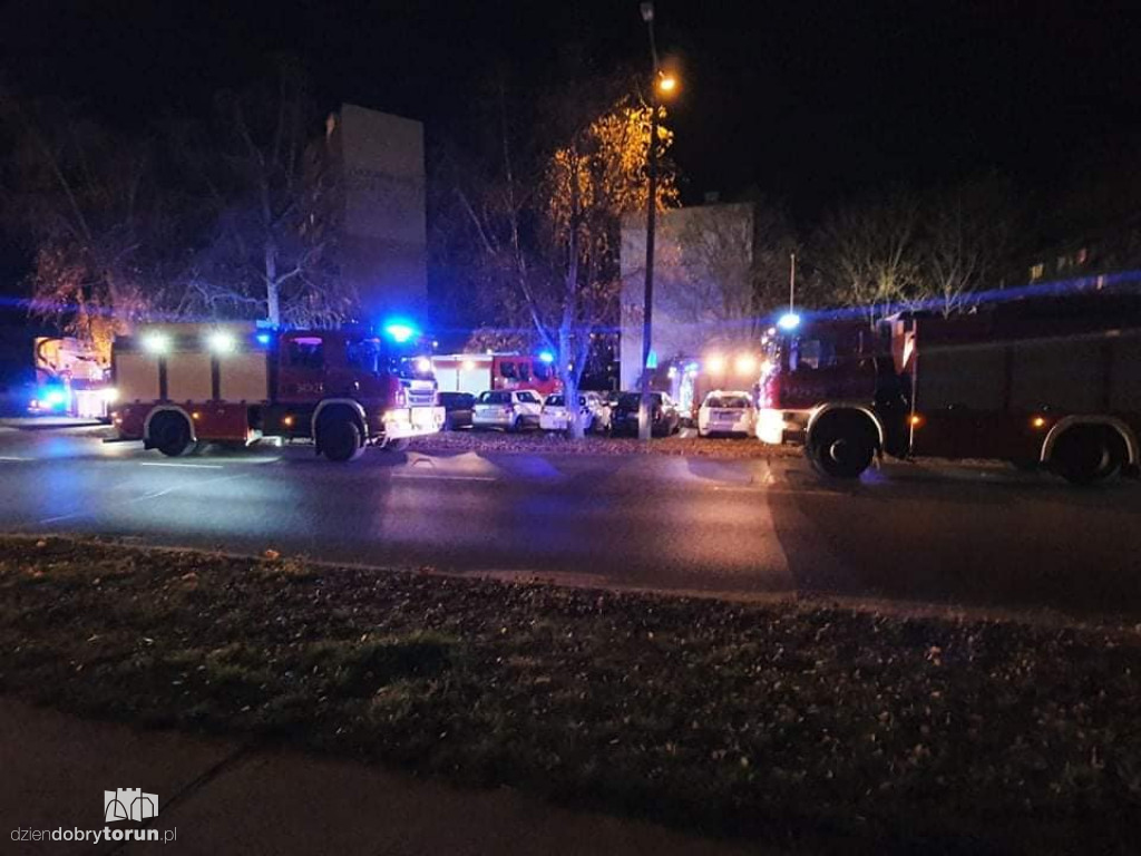Toruń: pożar na Rubinkowie