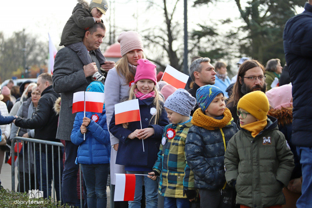 Uroczystość pod pomnikiem Józefa Piłsudskiego
