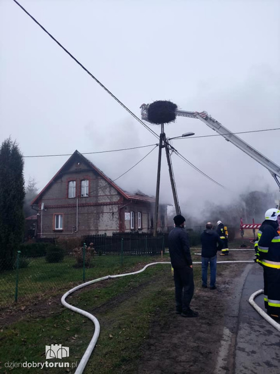 Pożar domu we wsi pod Toruniem