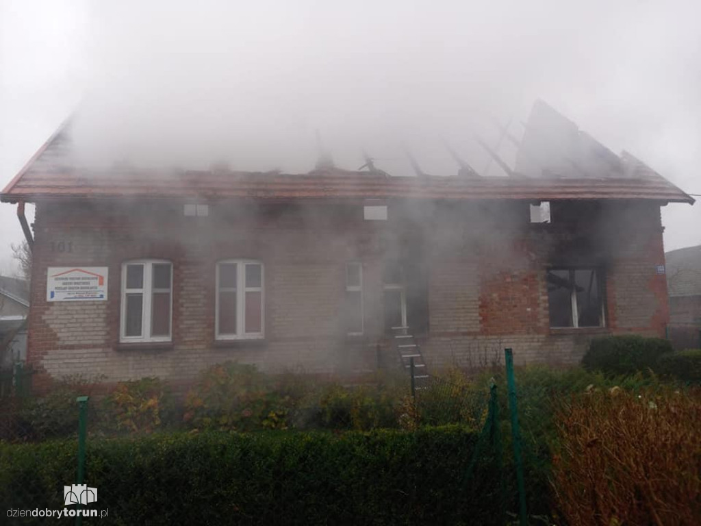 Pożar domu we wsi pod Toruniem