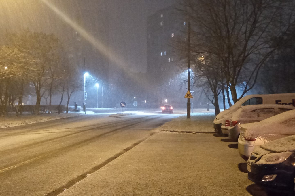 Opady śniegu w Toruniu
